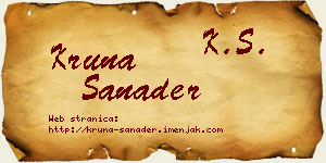 Kruna Sanader vizit kartica